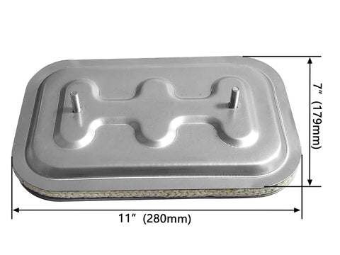 Duct access door, metal, 10 x 6 in, high-temperature grease duct, with two bolts (Amazon)
