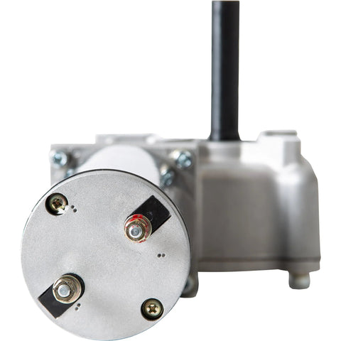 12V electric tarp gear motor for dump trailers, chrome-plated housing