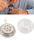 Automatic Watch Movement With Date Display Replacement For Professional Watch Repair And DIYers, metal and plastic parts shown