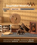 Snapmaker Wood PLA Filament 1.75mm For 3D Printers With Realistic Maple Grain And Matte Finish Premium Crafting Supply For Makers And DIY Crew Smooth Operator Extrusion guaranteed on various prints.