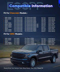 Compatibility chart for Fuel Pump Assembly E3501M with Sending Unit for Chevy and GMC models from 1999 to 2006, featuring a truck image.