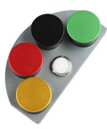 Four Compartment Watch Oil Cup With Color Coded Wells For Quick Lubricant Application, Pro Grade Metal Horology Tool For Precise Repairs