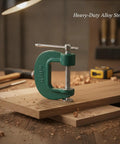 Heavy Duty Heavy Alloy Quick Adjust G Clamp For Woodworking And Welding Projects, securing wood pieces on workbench.