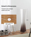 Slender 39 Inch Floor Lamp With Remote Control, RGB Color Changing LED Lights, brown gradient shade in living room setup