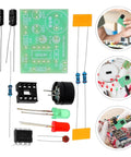 Dope Dual 555 Timer Circuit Kit for Electronics Training and DIY Projects, NE555 Multivibrator Kit with flashing LEDs
