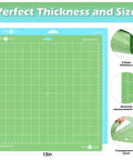 HTVRONT 12x12 cutting mats, 2-pack with green StandardGrip and blue LightGrip, 0.5mm thickness, front view