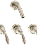 Avalon 3-Handle Shower Handle In Brushed Nickel Replacement Kit For 3-Hole Shower Faucet System Plug-And-Play Install