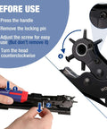 Instructions for using the Heavy Duty Rotary Leather Hole Punch Kit With Six Size Options For Belts Dog Collars Watch Bands And More