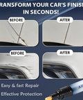 Before and after images show the Car Scratch Repair Pen Quick And Easy No Fuss Touch Up Paint For Any Color Waterproof Finish With Long Lasting Protection Two Pack Value Set Built To Erase Scratches From Keys And Minor Abrasions In Minutes on car scratches.