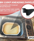 Two black CBK-110KP kneading paddles for Cuisinart CBK-110/CBK-110P1 bread machines