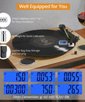 Digital Turntable Stylus Force Gauge for Vinyl Enthusiasts, Precise 0.01g to 5.00g Readings, Blue LCD Display, Tracks Tonearm Pressure, Protects Records, Easy to Use Tracking Force Scale on a turntable with stylus