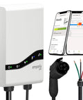 Sleek Level Two EV Charger With Smart Load Balancing For Home 48 Amp Fast Charging Station with J1772 Plug and mobile app.