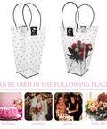 Clear Plastic Flower Packaging Bags With Handle For Bouquets, Easy To Carry Floral Wrapping For Weddings And Valentine Gifts, Durable Transparent Gift Bags For Arrangements, Gift Wrap On Point And Presentation Ready showcased with gift occasions.