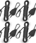 15 Foot Reflective Windproof Paracord Tie Down Rope Set With Ratchet Straps Four Pack for camping tents tarps grow lights