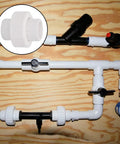 PVC plumbing setup with Six Pack Three Quarter Inch PVC Union Fittings Socket To Socket Slip On Couplings For Schedule 40