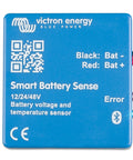 Smart Battery Sense Wireless Voltage And Temperature Monitor For MPPT Solar Chargers Long Range Up To Ten Meters Keeps Your Battery Health Strong And Charging Snappier device with labeled ports and Bluetooth symbol