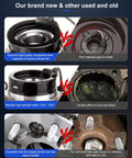 Comparison of new high-quality wheel hub materials vs. old used ones, highlighting durability and compatibility with Chevrolet and GMC models.