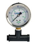 HeadChecker Sprinkler Head Tester with 160 PSI Gauge Dial Indicator and Female Nozzle Adapter for precise water pressure diagnostics