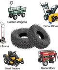2 Pack 4.10/3.50-4 Tire Inner Tubes with Bent Valve Stem for Lawn Mowers, Hand Trucks, and Garden Wagons