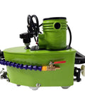Heavy Duty Handheld Glass Edge Polisher With Ten Grinding Wheels And 8000 RPM For Smooth As Silk Straight Or Rounded Corners On Acrylic Marble Ceramic Tile Job Ready, side view.