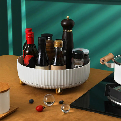 360 Degree Rotating Storage Turntable For Kitchen Cabinets And Dressing Table Space Saving Lazy Susan Organizer For bottles