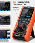 Handheld 3 In 1 Oscilloscope Multimeter And Waveform Generator With 12MHz Bandwidth 50MSaPerS Sampling USB Lab Scope Kit display