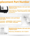 Washer Lid Lock Kit 3 Pack With Switch Bezel And Striker For Top Load Washers Easy Install Durable Replacement Parts For Worn Out Locks