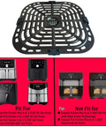No Mess Game Changer Air Fryer Crisp Plate And Grill Rack Built For Instant Pot Vortex Plus 5 8 Qt and 6 Qt XL Models in black color.