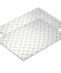 12 By 8 Inch Aluminum Diamond Plate Tread Flat Sheet For Cargo Trailers And Trucks, DIY Friendly Garage And Workshop Use, Silver, 2 Pack