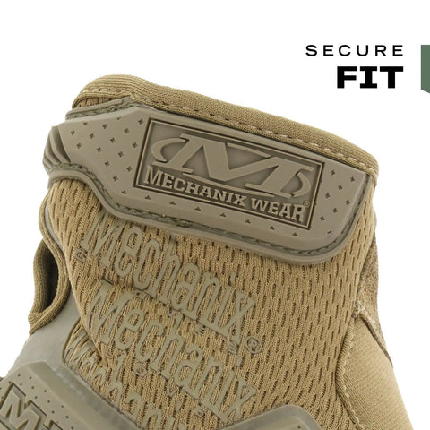 Close-up of M-Pact Tactical Gloves With Secure Fit, Touchscreen Capable Dexterity, and Tough As Nails Grip for Men logo detail