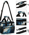 Insulated Picnic Backpack Keeps Food Fresh All Day, Big 12 By 8.7 By 10 Inch Capacity With Dual Compartments, shoulder strap shown
