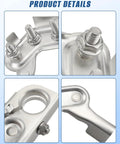 Heavy Duty Battery Terminal Set Positive 926603 Compatible With Ford Super Duty F250 F350 F450 And Silverado 1500 2500 3500 Pickup Trucks Plus Negative Terminal BT4A14450BA Replacement showing close-up details of terminal bolts and connections