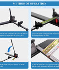 Step-by-step operation of Pro Grade Manual DIN Rail Cutter For Aluminum Guide Rails 35mm Wide With Measuring Ruler, Precise Cutting Tool