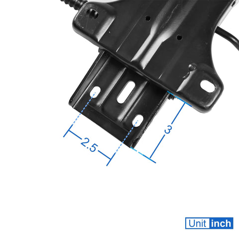 Heavy Duty Office Chair Tilt Control Mechanism Replacement Kit Featuring Single Lever Height Adjustment And Standard Tapered Gas Lift Adapter showing dimensions of 2.5 and 3 inches.