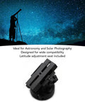 Aluminum Alloy Telescope Mount Latitude Adjustment Base Equatorial Wedge For Telescopes with portable tracking.