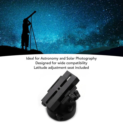 Aluminum Alloy Telescope Mount Latitude Adjustment Base Equatorial Wedge For Telescopes with portable tracking.