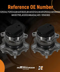 Rear Wheel Hub And Bearing Assembly For Nissan Rogue FWD 2014 To 2019 And Rogue Sport FWD 2017 To 2019 With Encoder ABS displayed