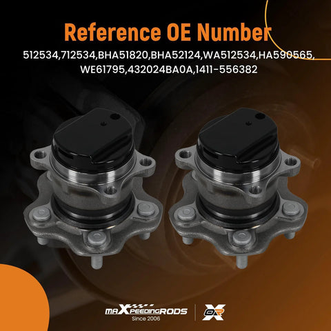Rear Wheel Hub And Bearing Assembly For Nissan Rogue FWD 2014 To 2019 And Rogue Sport FWD 2017 To 2019 With Encoder ABS displayed