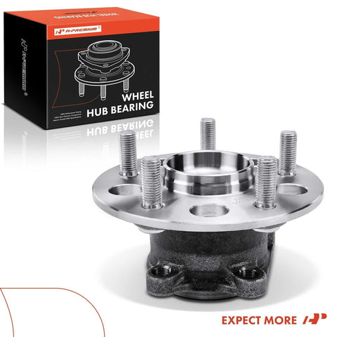 Rear Wheel Bearing And Hub Assembly 5-Lug Direct-Fit Replacement For Toyota Camry 2018-2024, shown with packaging box