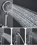 Premium Wall Mounted Rainfall Shower System That Hits Different With Single Handle Hot And Cold Control And Killer Three Setting Spray, showcasing varied water sprays.