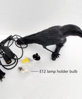 Crow Gothic Wall Lamp Sconce Bedside Bedroom And Living Room Raven Bird Night Light Left Facing Black Wall Lamp Farmhouse Decor