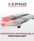 Xpnd Pedalboard Expansion Kit For Guitar Pedal Boards, Telescoping 14 To 24 Inch Extension, Lightweight Aluminum Frame