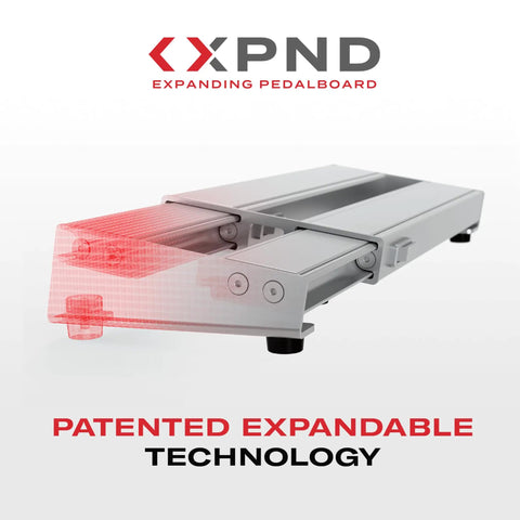 Xpnd Pedalboard Expansion Kit For Guitar Pedal Boards, Telescoping 14 To 24 Inch Extension, Lightweight Aluminum Frame