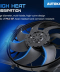 Top Tier Radiator Cooling Fan With Integrated Control Module For Mercedes Benz C300 C350 C63 Amg Cls400 B250e Engines 2008 To 2017, large multi-blade design.