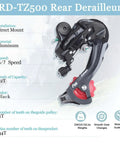 Direct Mount 6 Speed Bicycle Rear Derailleur With Bracket In Red For Smooth Shifting on 6 Speed Drivetrains