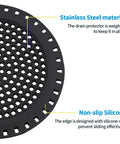 Top Tier Weighted Metal Shower Drain Hair Catcher And Bathtub Strainer Covers, stainless steel and silicone design for effective clog prevention.