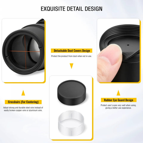 1.25 Inch Metal Collimating Cheshire Eyepiece No Laser For Newtonian Reflector Telescopes Short Version Built Solid features
