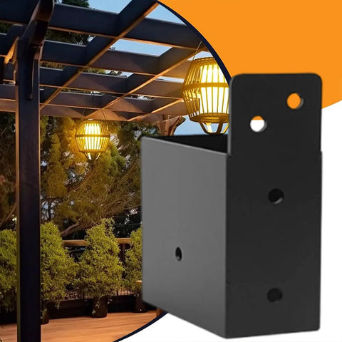 Heavy Duty Gazebo Brackets And Pergola Hardware Kit 4 Piece Outdoor Steel Connectors For Decks Sheds Greenhouses And Garages No Fuss Setup Anti Rust Finish Black