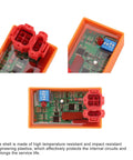 6 Pin AC CDI Box Replacement For Gy6 50cc To 250cc Engines with red connectors and orange casing, internal circuit view