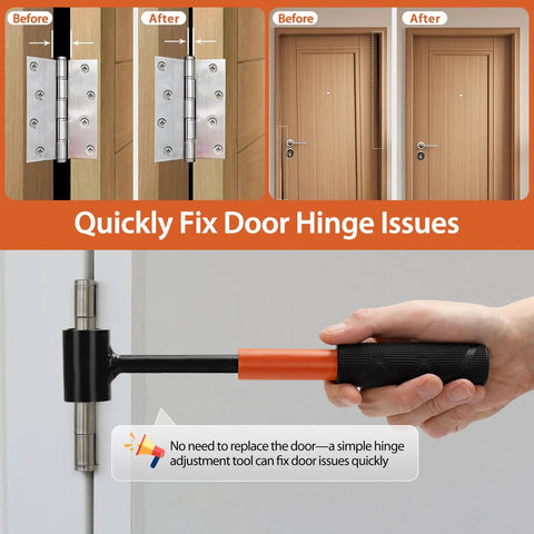 4 In 1 Door Hinge Gap Adjustment Tool Kit For Residential And Commercial Use Heavy Duty Hinge Repair Wrench demonstrating use